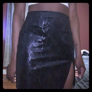 Snake skin print skirt
